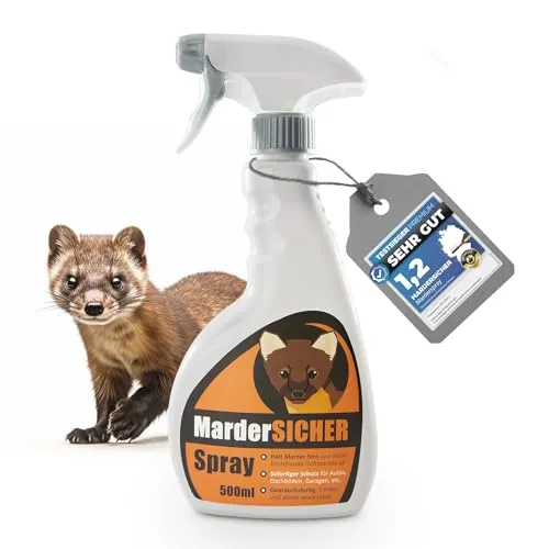 MarderSICHER Spray | 500 ml | Neutralisiert Duftmarken und wehrt ab Anti-Marderspray für Auto Haus