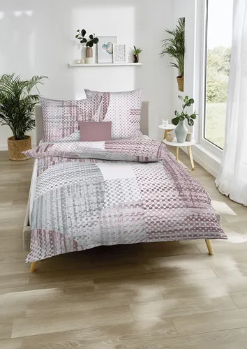 Kaeppel Bettwäsche Biber Supreme 200x200 cm rosé Punkte von Kaeppel