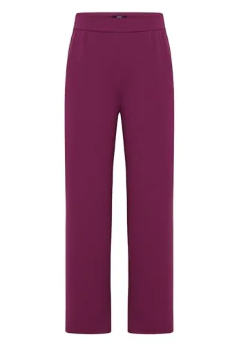 zero Damen Stoffhose mit elastischem Bund 28 Inch 38, Magenta Purple - Figurbetonte Stoffhose mit elastischem Bund für optimalen Tragekomfort. Ideal für den lässigen Alltag und vielseitig kombinierbar.
