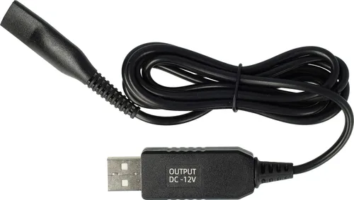 vhbw Ladekabel kompatibel mit Braun Silk Epil SE5280, SE5380, SE5580, SE5780 Typ 5340, SE5180, SE5185, SE5270 Epilierer - Netzkabel, 12,4 cm