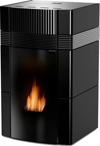 Produktbild Woody 24 kW Wasserführender Pelletofen – Elegante schwarze Keramik
