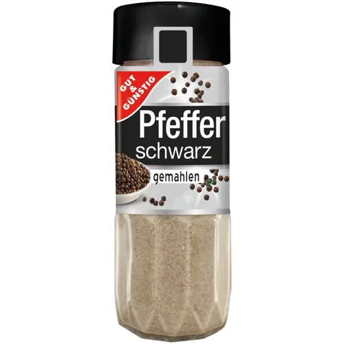 Gut&Günstig Pfeffer schwarz gemahlen 50g Streuer