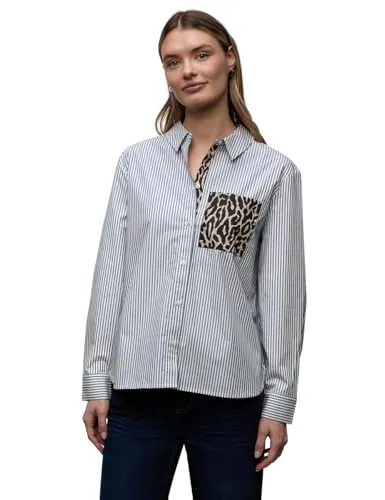 Street One Gestreifte Hemdbluse Original Blue in Größe 38 von Street One