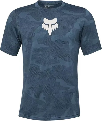 Fox Ranger Tru Dri SS Herren Bikeshirt - Dunkelblau XL - Fahrradbekleidung mit Tru Dri-Technologie für optimale Feuchtigkeitsregulierung und hohen Tragekomfort beim Radfahren.