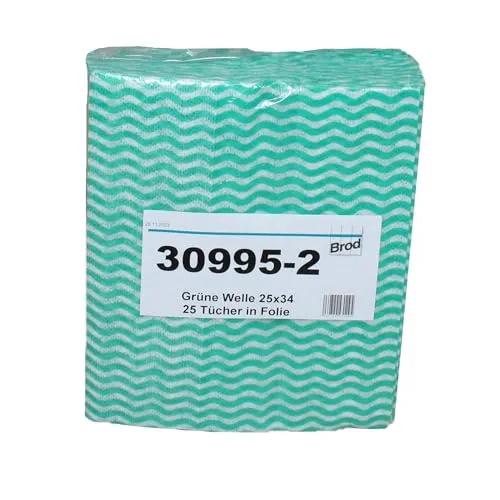 Allzwecktücher-Wischtücher-Spültücher | grün-weiß | ca. 25x34 cm | Viskose/Polyester 25