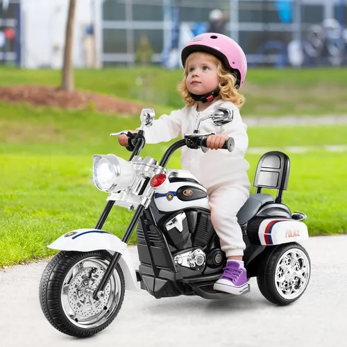 COSTWAY 6V Elektro Motorrad für Kinder - Dreirad mit verstellbaren Scheinwerfern, Sound und Hupe für unendlichen Spielspaß. Ideal für Innen- und Außenbereiche, stabil und sicher für Kinder ab 3 Jahren.