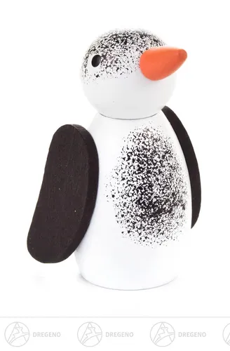 Spielzeug Stimmungsvogel weiß/schwarz  H=ca 5,5 cm NEU Erzgebirge Holzvogel