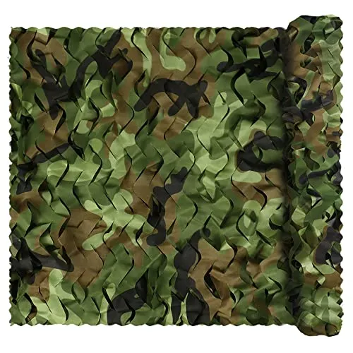 Sensong Tarnnetz Camouflage Netz Woodland 1.5 x 6 M Armee Tarnung Net für Deko Waldlandschaft Jagd Sichtschutz Sonnenschutz Outdoor Camping Garten