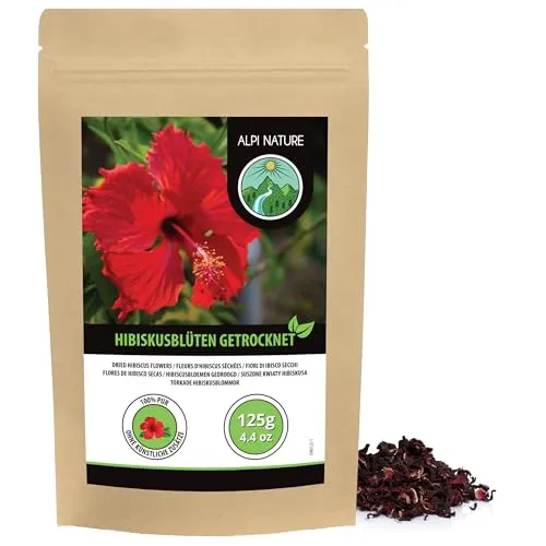 Alpi Nature Hibiskustee 125g, Hibiskusblütentee, Hibiskusblüten ganz, Hibiskus Tee lose, Hibiscus Tea