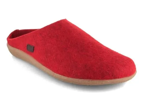 Tuffeln Hygge Filzpantoffeln Unisex vegane Hausschuhe mit Wechselfußbett und rutschfester Gummisohle, 39