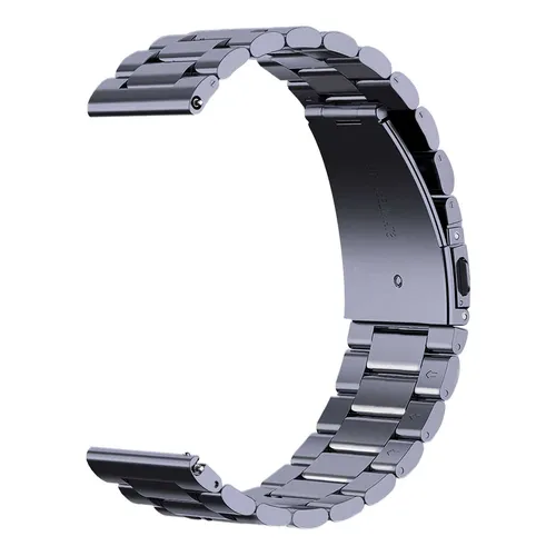 Metallarmband für Universaluhr 20mm, Farbe Dunkelgrau