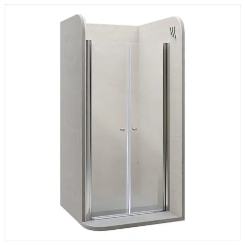 i-flair Dusch-Doppelflügeltür Lima - Duschtür aus 6mm ESG Sicherheitsglas, mit Hebe-Senk Mechanismus und flexibler Breite von 68-72 cm, ideal für ein modernes Bad.
