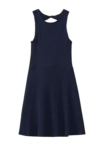 s.Oliver Kurzes Kleid aus Rippware mit Cut-Out in Navy 140 in blau von s.Oliver