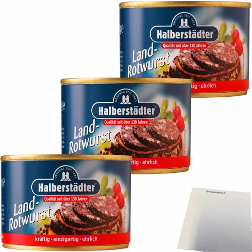 Halberstädter Landrotwurst 3er Pack 3x160g Dose usy Block