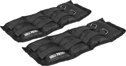GORILLA SPORTS Gewichtsmanschette 2er Set, Verstellbare Fußgelenk- und Armgewichte - Gewichtsmanschetten für effektives Training von Kraft und Ausdauer, verstellbar von 1-10 kg, ideal für Zuhause und Reha, langlebige Verarbeitung mit verstärkten Nähten.