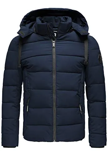 Winterjacke mit abnehmbarer Kapuze – Warm und modern in Blau - Funktionsjacken mit maximalem Wetterschutz: Diese Jacke bietet zuverlässige Wärme und Schutz vor Kälte, Wind und Nässe – ideal für die kalte Jahreszeit.