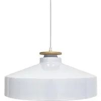 Enovalite Deckenleuchte ELED700170, Ø 40 cm, weiß - Wandleuchte aus Stahl mit E27-Fassung für individuelle LED-Lampe, ideal für Schlafzimmer, Wohnzimmer und mehr. Pendellänge 100 cm für flexible Montage.