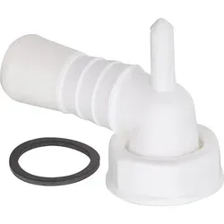 tecuro 90° Geräteanschlusstülle mit Kondensatanschluss Ø 8 mm - Weiß - Praktische 90° Geräteanschlusstülle für Spülensiphons, ideal für den Anschluss von Kondensatschläuchen. Robustes Kunststoffmaterial und einfache Montage garantieren eine zuverlässige Nutzung.
