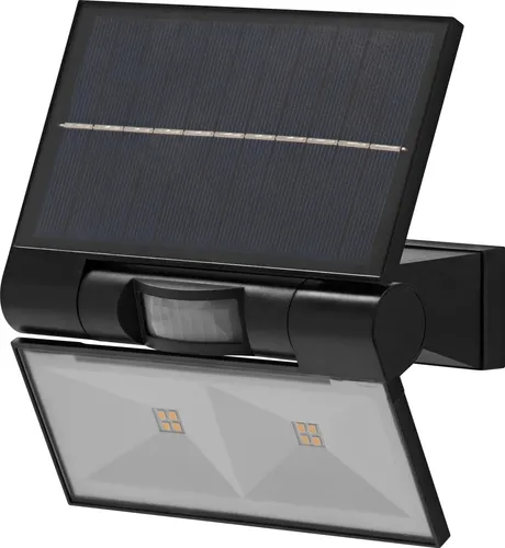 OSRAM Solarbetriebene Flutlichter mit Bewegungsmelder 2,9 W 380 lm - Außenleuchten mit PIR-Bewegungsmelder und Tageslichtsensor für bedarfsgerechte Beleuchtung. Energieeffizient dank Solarstrom und LED-Technik, ideal für Garagen und Fassaden.