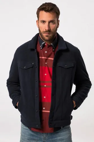 JP1880 Fleecejacke Fleecejacke Truckerstyle Knopfleiste Brusttaschen