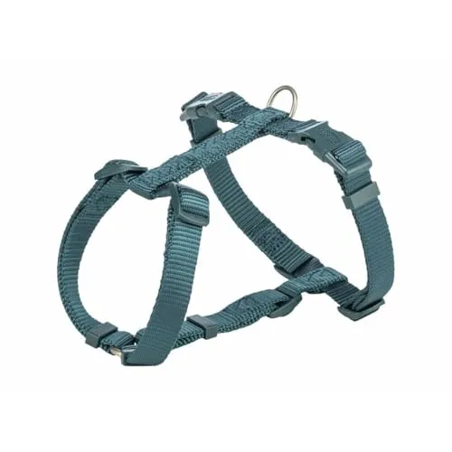TRIXIE Hunde-Geschirr Premium H-Geschirr petrol, Größe L-XL - Weiteres Autozubehör, bietet optimalen Komfort und Sicherheit für Ihren Hund während der Autofahrt, Maße: 75-120 cm / 25 mm