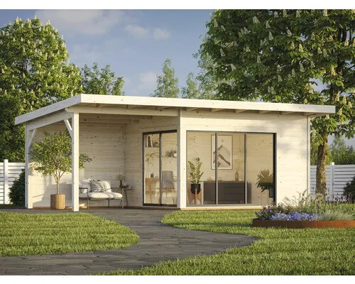 Gartenhaus Palmako Andrea 11,2+7,9 m² mit Schiebetür