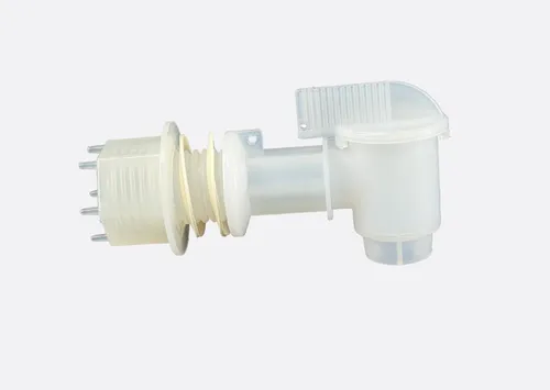 Zapfhahn für Gärfässer Kunststoffhahn mit Kontermutter & Dichtungen Ø 2,3 cm Gewinde Hahn ideal zum Umfüllen von Wein, Most oder Maische weiß