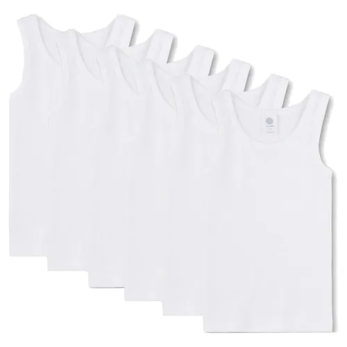 Sanetta Jungen Unterhemd 6er Pack - Organic Cotton Tank Tops - Kinder-Wäsche: 6er Pack Basic Unterhemden aus 100% Bio-Baumwolle, angenehm weich und perfekt sitzend, ideal für den Alltag.