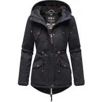 Marikoo Damen Winterjacke Manolya mit Teddyfellfutter - Die Marikoo Winterjacke Manolya überzeugt mit femininer Passform und hohem Tragekomfort. Das Baumwoll-Obermaterial sorgt für ein angenehmes Gefühl, während das Teddyfellfutter und die gefütterte Kapuze optimalen Schutz an kalten Tagen bieten.