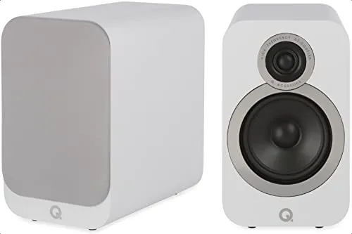 Q-Acoustics 3020i - Paar - Weiss - Regal-Lautsprecher mit beeindruckendem Klang, ideal für kleine bis mittelgroße Räume. Kompakte Bauweise mit kraftvoller Basswiedergabe dank innovativer Gehäusetechnologie.