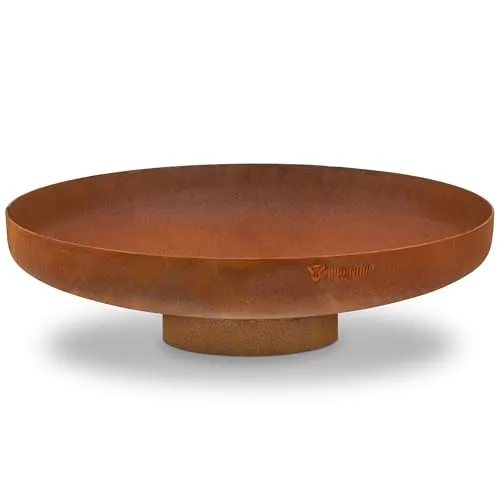 BBQ-Toro Feuerschale Ø 80 cm | Rostoptik - Grills | Vielseitige Feuerschale mit 80 cm Durchmesser, ideal für stimmungsvolle Abende und als Grill umfunktionierbar, mit stabilem Standbein für sicheren Halt.