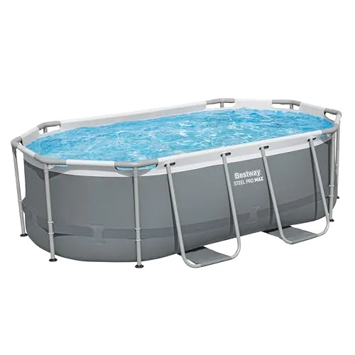 Bestway Steel Pro MAX Solo Pool 305 x 200 x 84 cm - Stahlrahmenbecken mit robustem TriTech-Material, einfachem ClickConnect-System und 3.668 Litern Wasserkapazität für unvergessliche Sommertage im Garten.