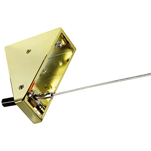 Bestlivings Seilspanngarnitur (Dreieck Gold Messing) Decke zu Decke 5m, versch. Ausführungen, Draht Garnitur als Aufhängung für Gardinen, Vorhänge