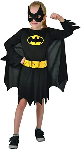 Ciao Batgirl costume disguise girl official DC Comics (Size 5-7 years), Schwarz