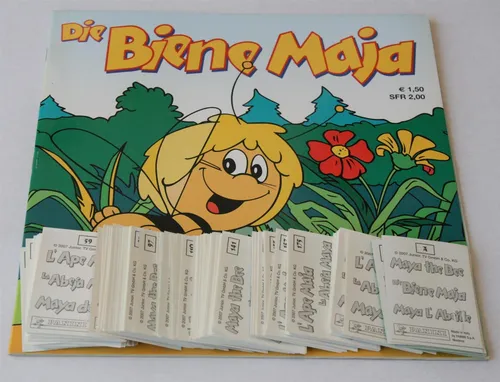 Die Biene Maja - Sammelsticker Komplettsatz mit Album - Sammelsticker Komplett-Kollektionen von Panini, perfekt für Fans der Biene Maja und ideal zum Sammeln und Tauschen.