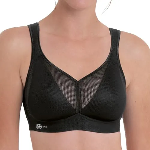 Anita Active Damen air Control DeltaPad Sport-BH, Grau (Anthrazit 408), 85G - Funktionsunterwäsche, optimaler Halt und Komfort für sportliche Aktivitäten, perfekt für aktive Frauen.