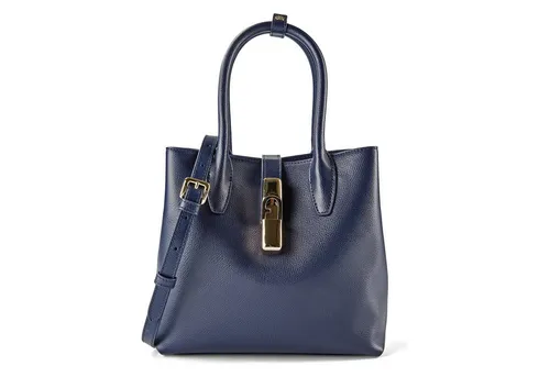 Furla Goccia Handtasche S aus Leder – Blau - Elegante Furla Goccia Handtasche S aus hochwertigem Leder (22 cm), ideal für stilvolle Anlässe. Kompakt und vielseitig, ein Must-Have für modebewusste Frauen.
