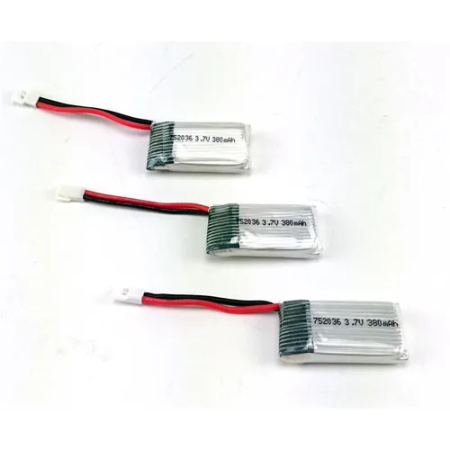 efaso Ersatzteil 3x Akku 3,7V / 380mAh / Hubsan passend für Aldi Drohne Focus
