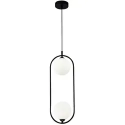Maytoni Pendelleuchte, Schwarz & Weiß, Metall & Glas - Moderne Pendelleuchte in Schwarz und Weiß, beliebig kürzbar für individuelle Raumgestaltung und sorgt für gleichmäßige Lichtverteilung in Ihrem Zuhause.