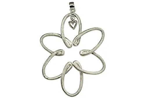 SILBERMOOS Damen Anhänger Blüte Blume groß – 925 Sterling Silber - Halsketten & Anhänger – Floraler Anhänger aus nickelfreiem 925 Sterling Silber, ideal für besondere Anlässe und als Geschenk in eleganter Schmuckschachtel.