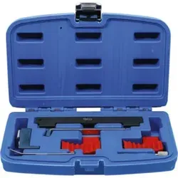 BGS 8697 Motor-Einstellwerkzeug-Satz für Opel 1.6, 1.8 - Riemenwerkzeuge für präzise Arretierung der Nocken- und Kurbelwelle, ideal für Opel Modelle von 2003-2012, inklusive umfassendem Zubehör für einfache Handhabung.