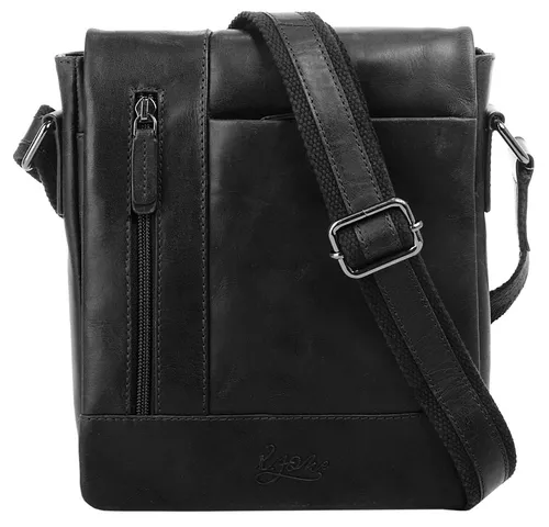 Umhängetasche X-ZONE, Damen, schwarz aus echtem Leder - Elegante Handtasche aus 100% echtem Leder, die mit der Zeit eine einzigartige Patina entwickelt. Ideal für stilbewusste Frauen, mit praktischem Hauptfach und Smartphonefach.