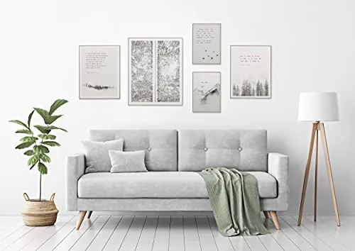 Visario gerahmtes Bilder Set 5 Teile Nature 4506 deutsche Marke und Lager. Fertig zum aufhängen, toller Schmuckrahmen alles inklusive !