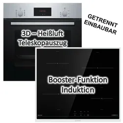Herdset Bosch Einbau-Backofen mit Gorenje Induktionskochfeld