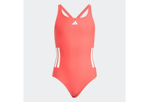 ADIDAS Kinder Schwimmanzug 3-Streifen C-Back Kids - Bademode für Kinder aus chlorresistentem Infinitex Material, nachhaltig mit mindestens 70% recycelten Materialien, ideal für Pool und Meer.