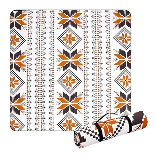 Heikoeco Picknickdecke 200x200cm - Wasserdichte Outdoor-Decke für Strand und Picknick, waschmaschinenfest und aus 100% Polyester für lange Haltbarkeit.