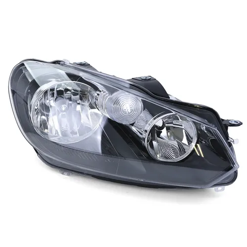 Scheinwerfer Schwarz mit LWR Motor Rechts für VW Golf 6 VI 1K 08-14 - Frontscheinwerfer für VW Golf 6 VI, mit LWR Motor für optimale Ausleuchtung und Sicherheit bei Nachtfahrten.