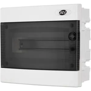 REV-Ritter Sicherungskasten für Unterputz, 12 Module, 1-reihig, für innen