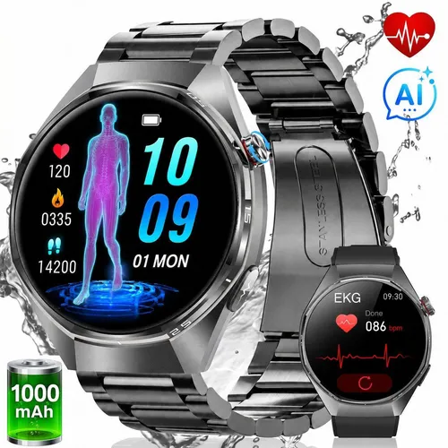 Smartwatch mit AI-Gesundheitsanalyse und 100 Sportmodi von SWGOTA