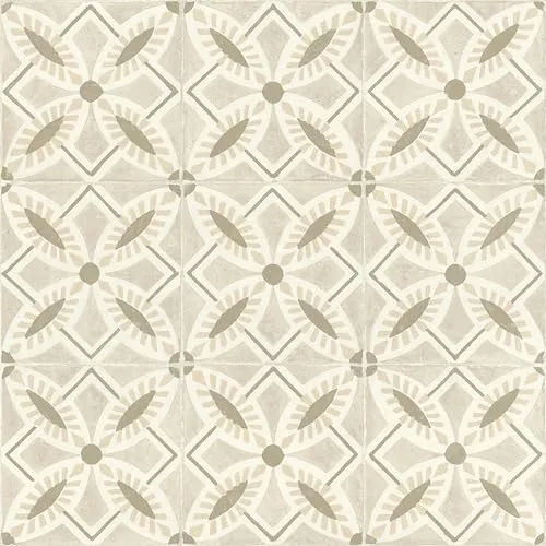 Rasch Tapete 410266 - Gemusterte Vliestapete mit Fliesen-Optik in Beige und Sand aus der Kollektion Beachhouse